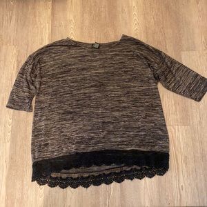 Grey/black top. Size 2X